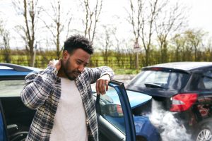 Man hurt on a vehicular accident